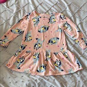 Bluey Kids Casual Dress - Pink
